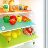 Kuber Industries Multipurpose Refrigerator Drawer Mat|Circle Design & Water Proof PVC Material|Size-48 cm x 33 cm ,Pack of 6, Multicolour, Polyvinyl Chloride